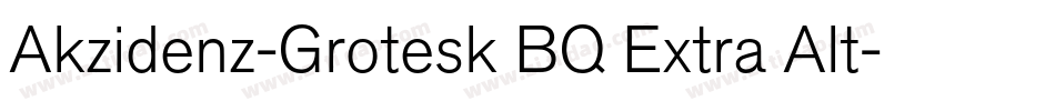 Akzidenz-Grotesk BQ Extra Alt字体转换